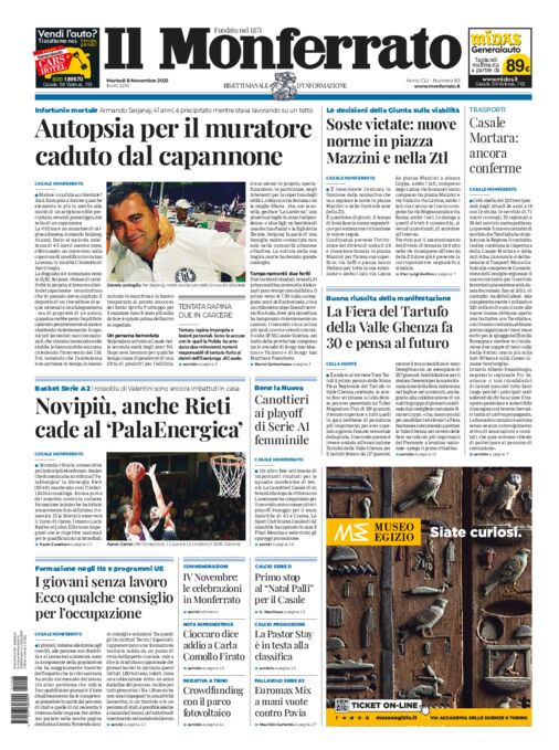 Il Monferrato - Edizione 83 del 08/11/2022